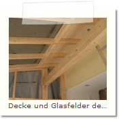 Decke und Glasfelder der wohnzimmervergrößerung in münchen Haar