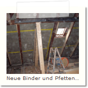 Neue Binder und Pfettenverstärkung in München-Lohstraße 16